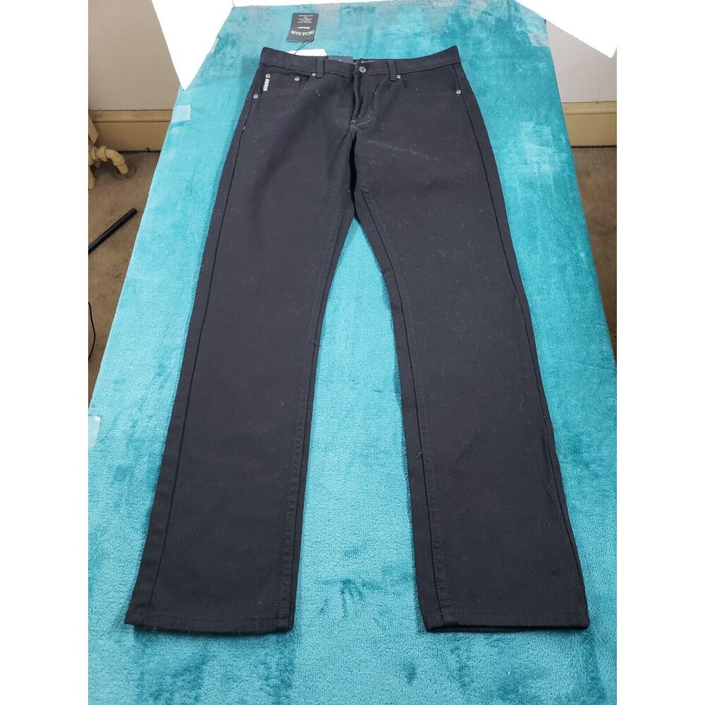 Oscar Jeans Sz 32x32 Mens Black Cotton Pants Mid Rise Straight Comfort NWT